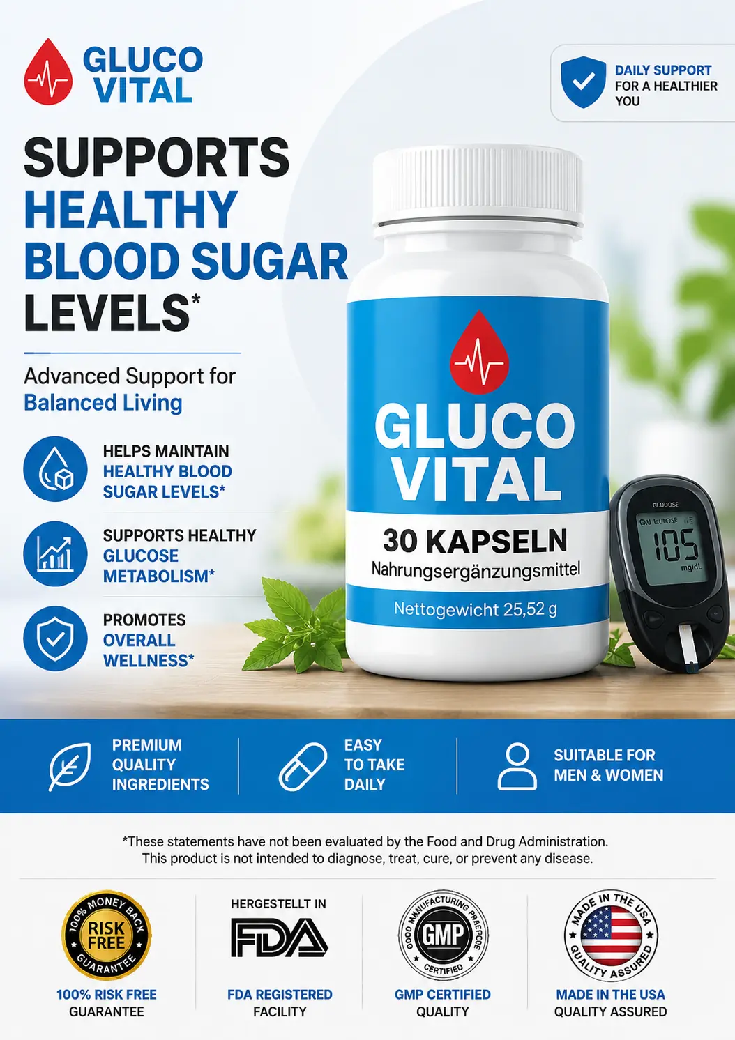 GlucoVital Blood Sugar Support Supplement